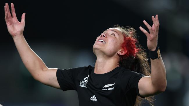 Ruby Tui of New Zealand celebrates victory during the Rugby World Cup Final