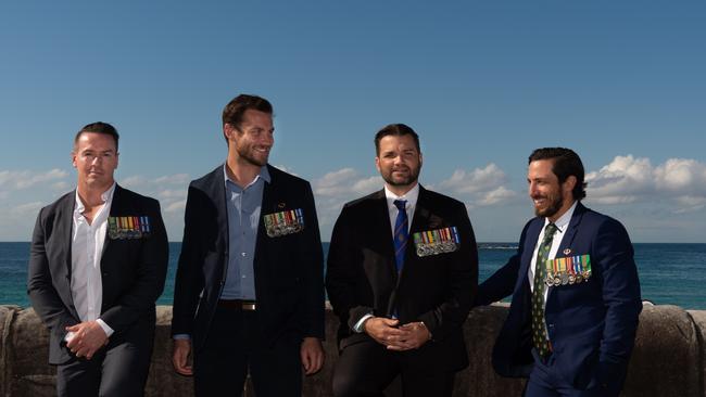 L-R Ben Jones, Adrian Sutter, Anthony Meixner and Stephen Hobday at Coogee on Sunday, 25 April 2021. Monique Harmer