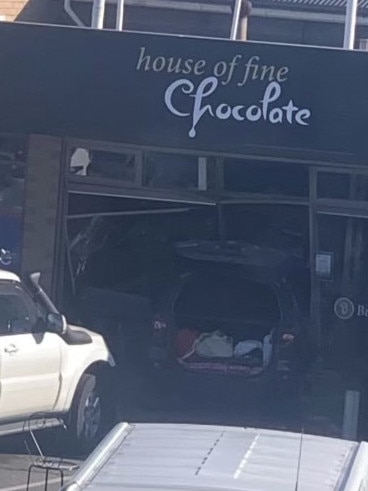 A car crashed into Bracegirdle’s Blackwood. Picture: Matt Waldron