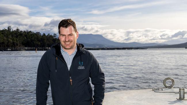 Salmon Tasmania chief executive Luke Martin says the industry is in the dark over its future at Macquarie Harbour. Picture: Alastair Bett