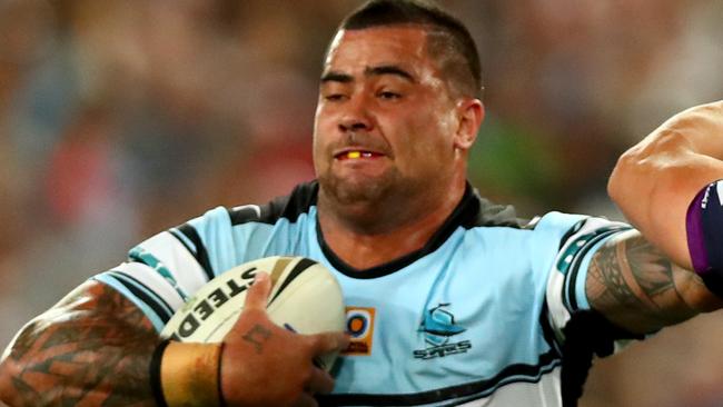 Sharks prop Andrew Fifta has been fined $20,000.