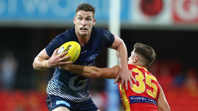 Jenkins finished his AFL career at Geelong. Photo by Chris Hyde/Getty Images