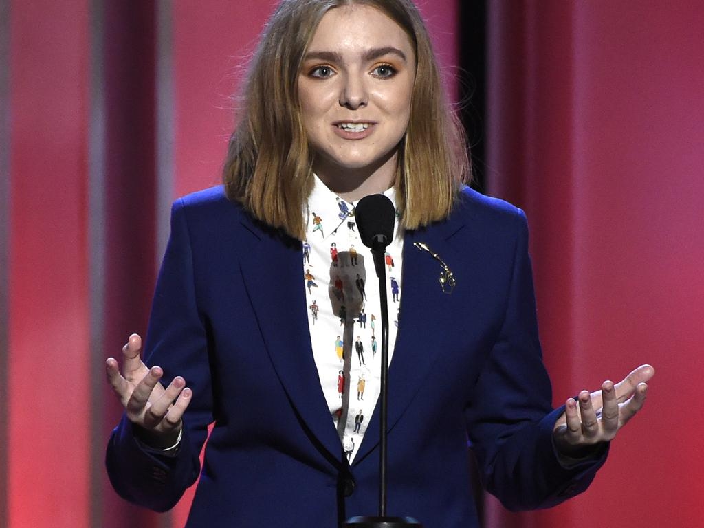 Colman’s win marked a change after the disappointment of Eighth Grade, starring Elsie Fisher (pictured), not receiving a nomination. Picture: Chris Pizzello/Invision/AP