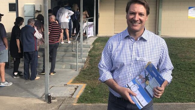 Ross Vasta at the polling booths.