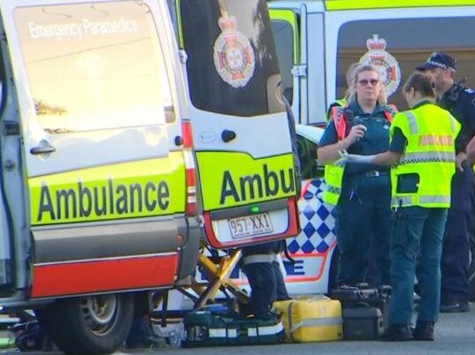 A teenage boy is fighting for life and a girl, 13, has suffered serious injuries after their e-scooter collided with a car at Alexandra Headland. Picture: 7News