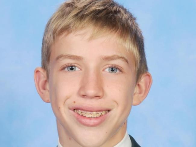 Cameron Millen, 14, who died after a tragic accident involving a school bus at Macarthur Anglican School last Wednesday. Picture supplied by school