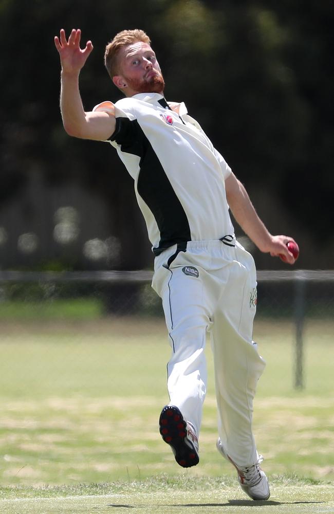 Jordan McNamarra rolls the arm over for Keon Park last summer.