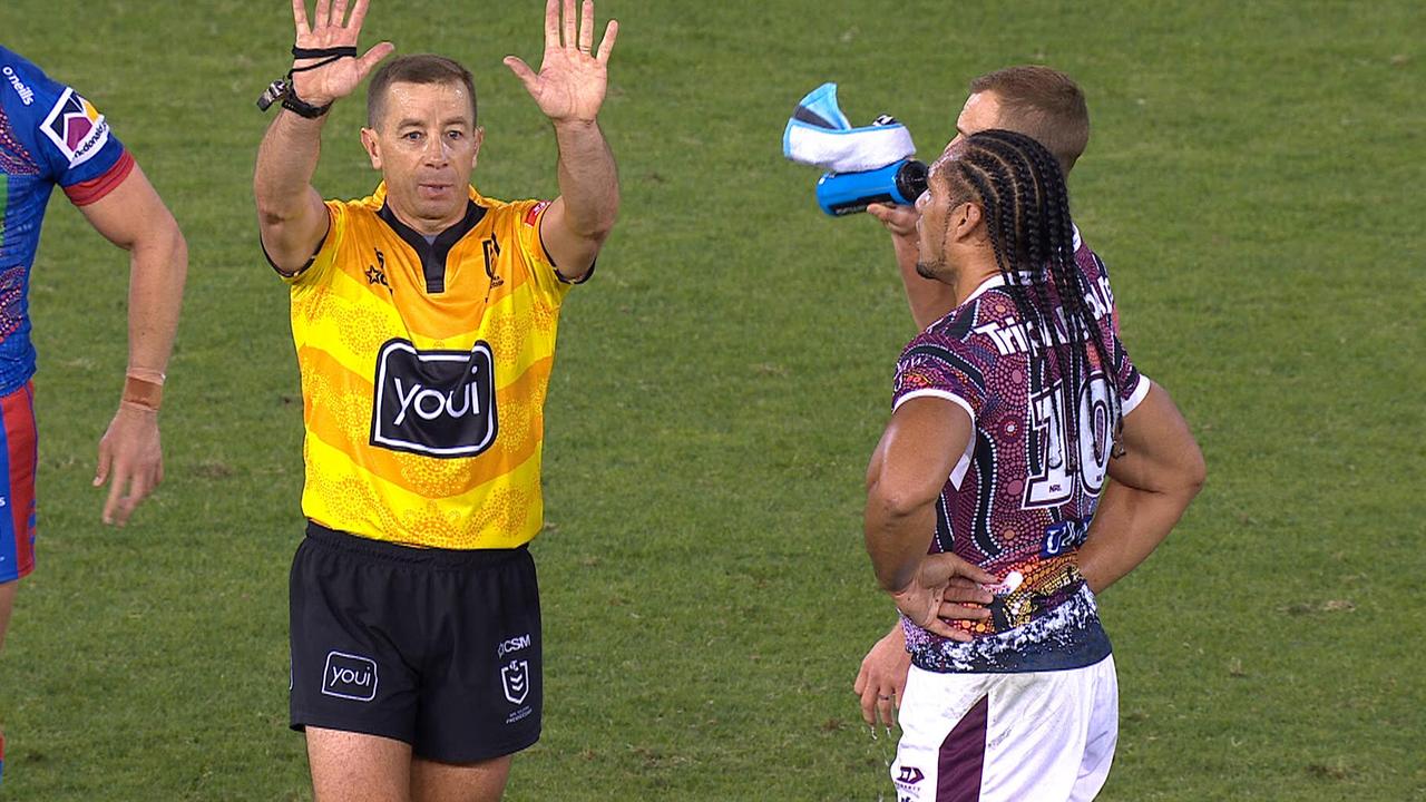 Marty Taupau is sent to the bin.