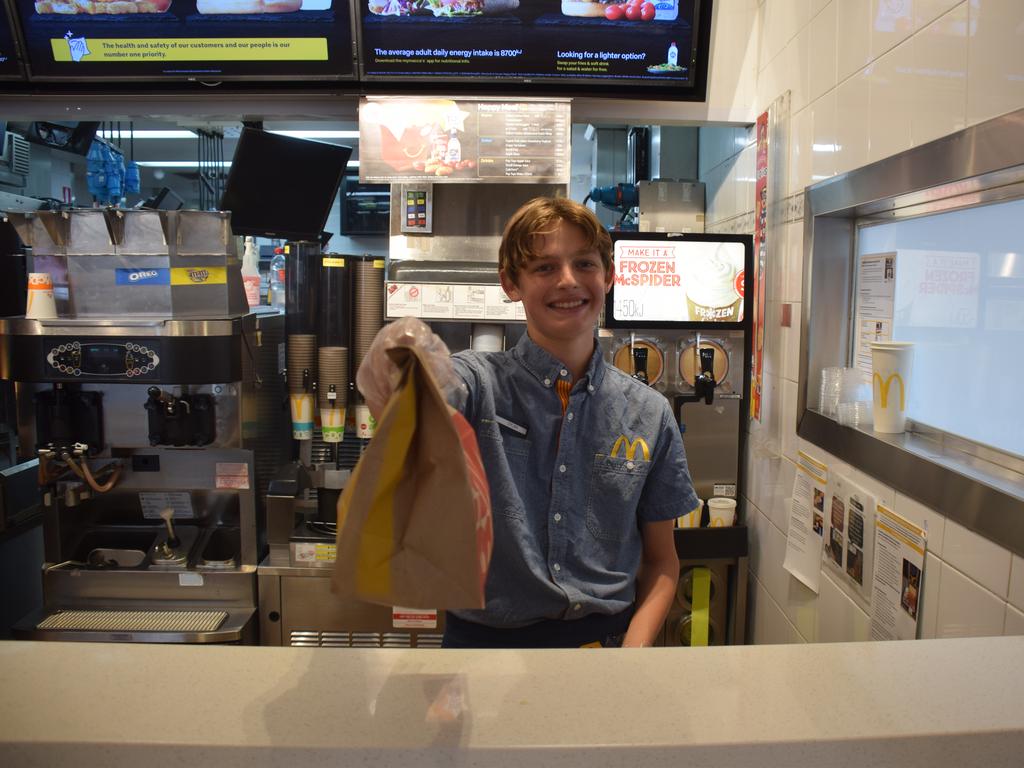 Kingaroy MacDonald's employee Dylan Proven is ready to roll out the home deliveries. (Picture: Tristan Evert)