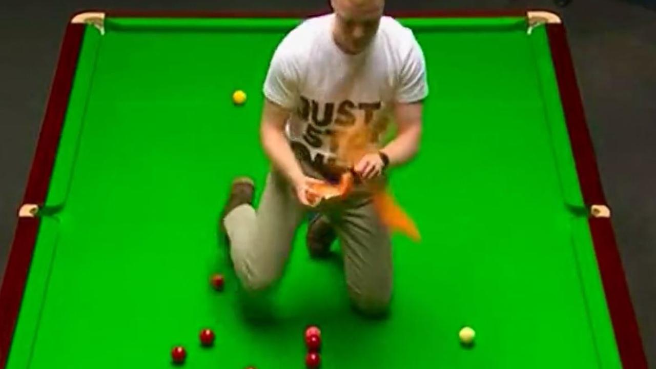 Snooker news 2023 Climate activists halt play at World Snooker Championships, video, why were they protesting, reaction, latest, updates