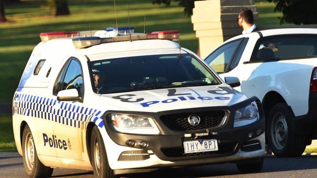 Police attend the Malmsbury riots in 2017. Picture: Rob Leeson