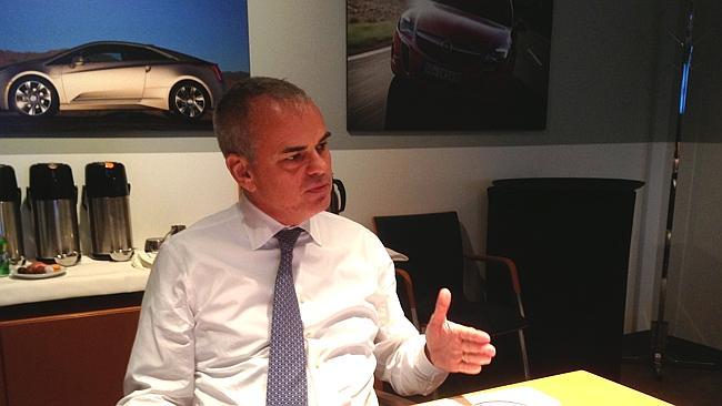 No hope ... Stefan Jacoby, head of international operations at General Motors, talks to Australian media in Detroit.