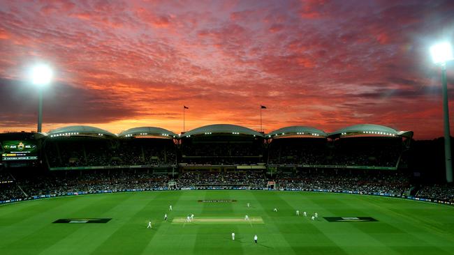 Adelaide Oval under lights on Friday night.