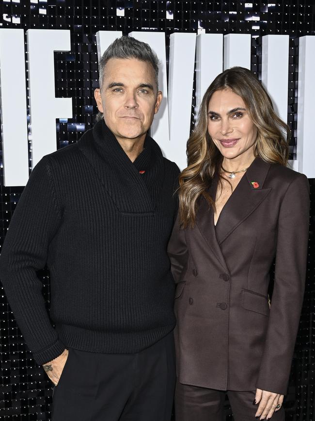 His wife Ayda Field was on hand to support him. Picture: Gareth Cattermole/Getty Images