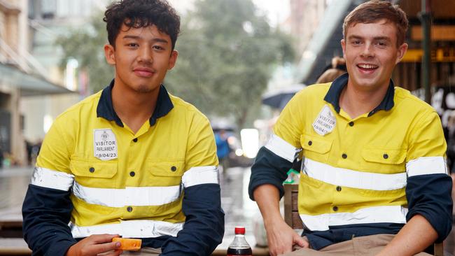 SYDNEY, AUSTRALIA - NewsWire Photos APRIL 20, 2023: Ollie Chan, 19, and Fin Empson, 19, comment on the current state of the Sydney housing market and rental crisis. Picture: NCA NewsWire / Nikki Short