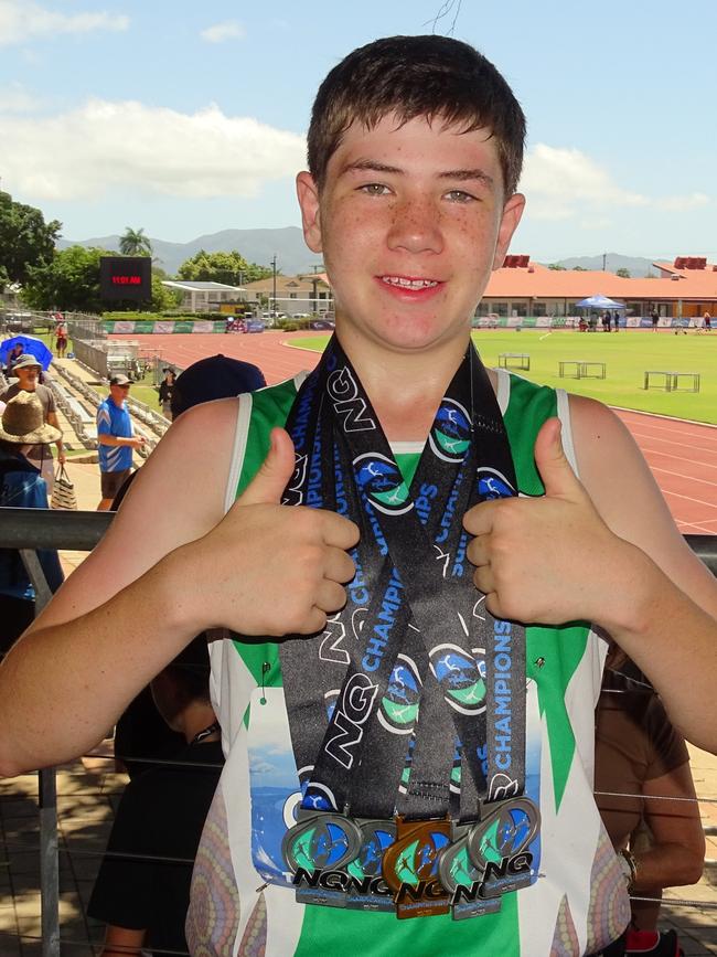 Archer Crowley impressed winning four medals at the North Queensland championships. Picture: Vic Pascoe