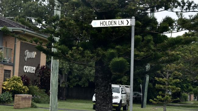 Police will allege a man was found unconscious on Holden Lane after being assaulted in a unit on nearby Tamar Street, Ballina. Picture: Tessa Flemming