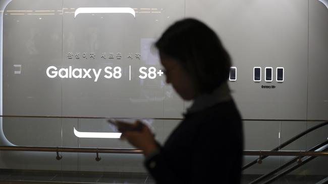 The new Galaxy S8’s smarty assistant won’t initially be available in Australia. Picture: AP Photo