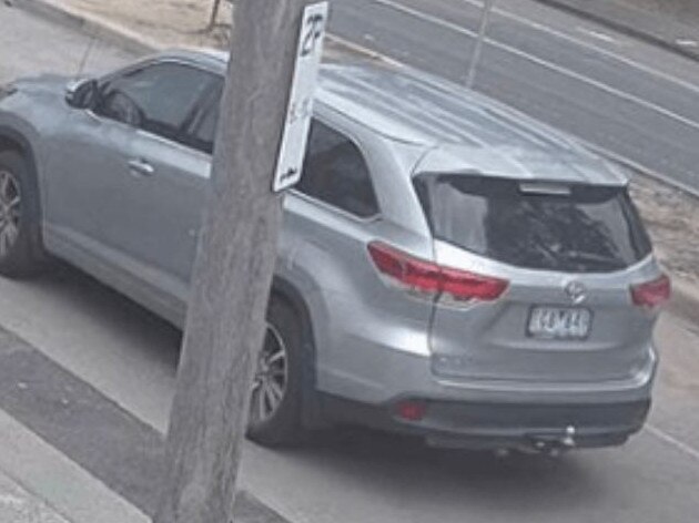 The car allegedly involved in Leo’s dognapping on Sunday. Police believe the plates on the vehicle are stolen. Picturee: Victoria Police