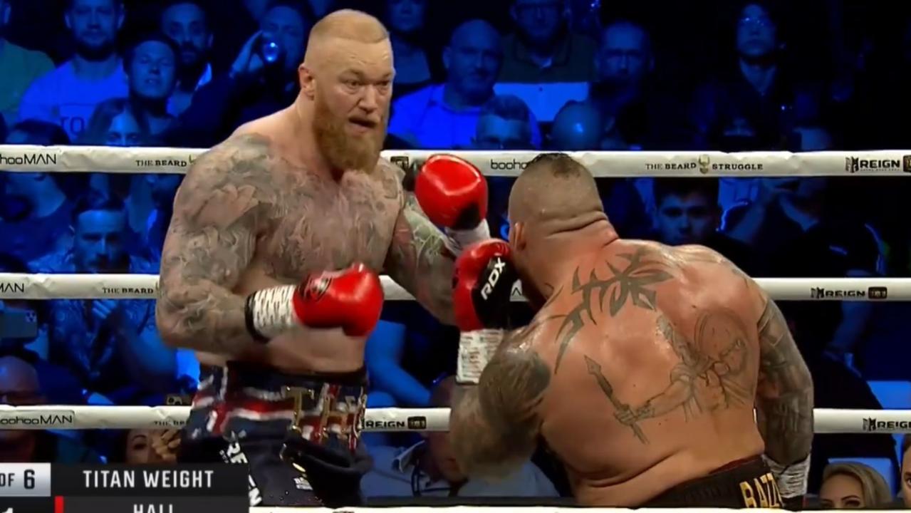 Hafthor Bjornsson fights Eddie Hall. Photo: sergi.tv.