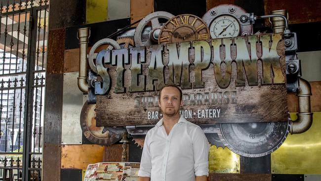 Steampunk in Surfers Paradise owner Grant Rodgers. Picture: Jerad Williams