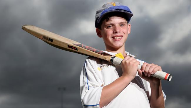 Young cricketer Riley Brunsden has won the national Young Sporting Spirit award. Picture: Justin Sanson