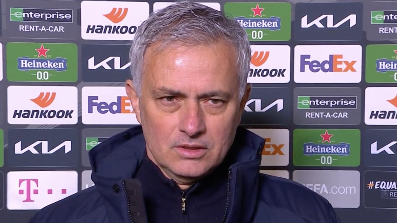 Jose Mourinho's emotional interview at Spurs' loss.