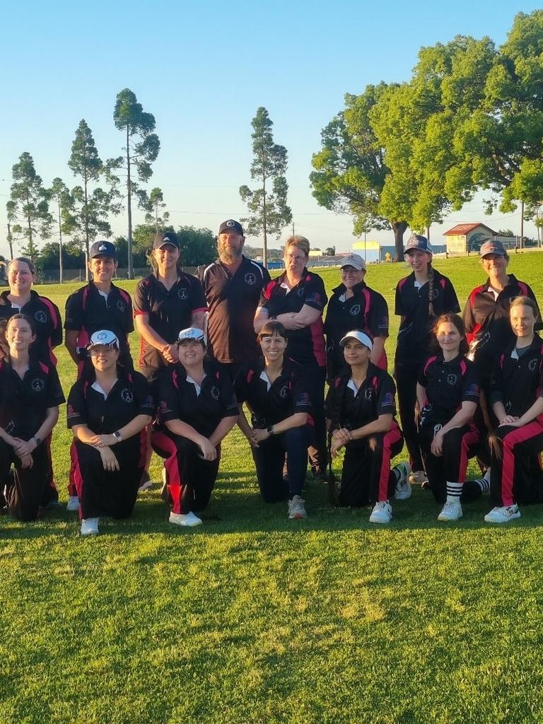 Souths 2024 Toowoomba women's premiership winning cricket team.