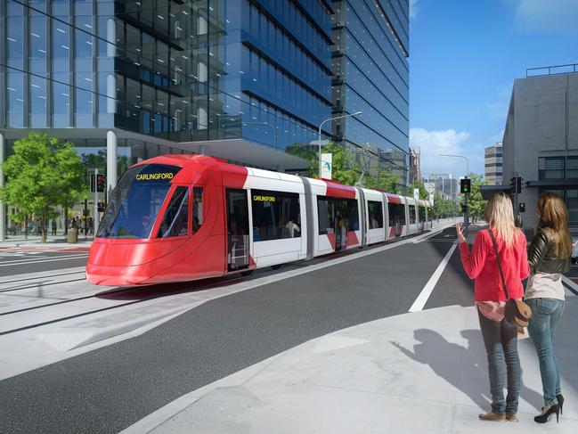 Parramatta light rail link at Western Sydney University.