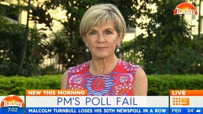 Julie Bishop and Karl Stefanovic clash