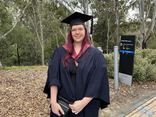 Jessica Christensen graduates from La Trobe University with a Bachelor of Early Childhood Education on May 14, 2024. Picture: Brittany Busch