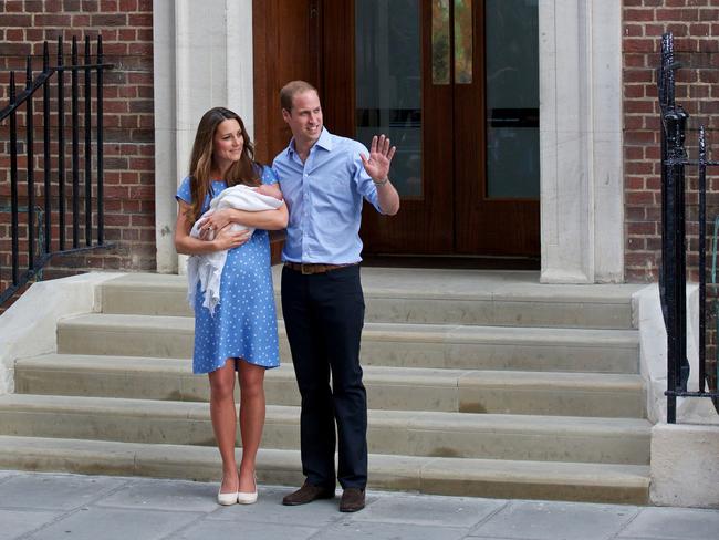 Can’t deny the woman is consistent though. She chose similar shoes back in 2013 when she showed off Prince George to the world. Picture: Andrew Cowie/AFP