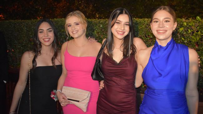 Zoe Jones, Amy Power, Ahalya Murray and Piper King at Queensland Academies Creative Industries formal.