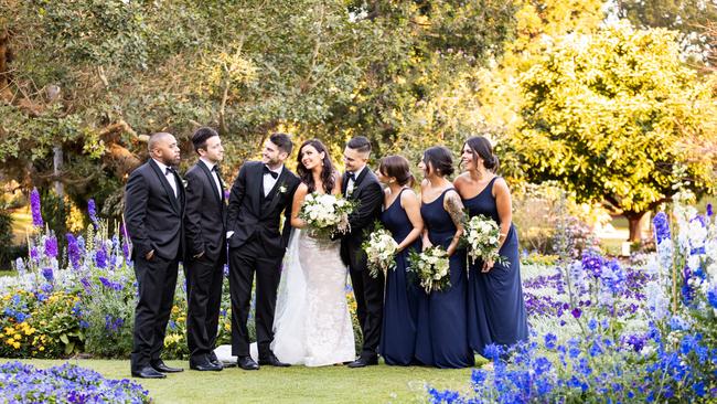 Eloise Macpherson &amp; Joshua Traficante and their bridal party