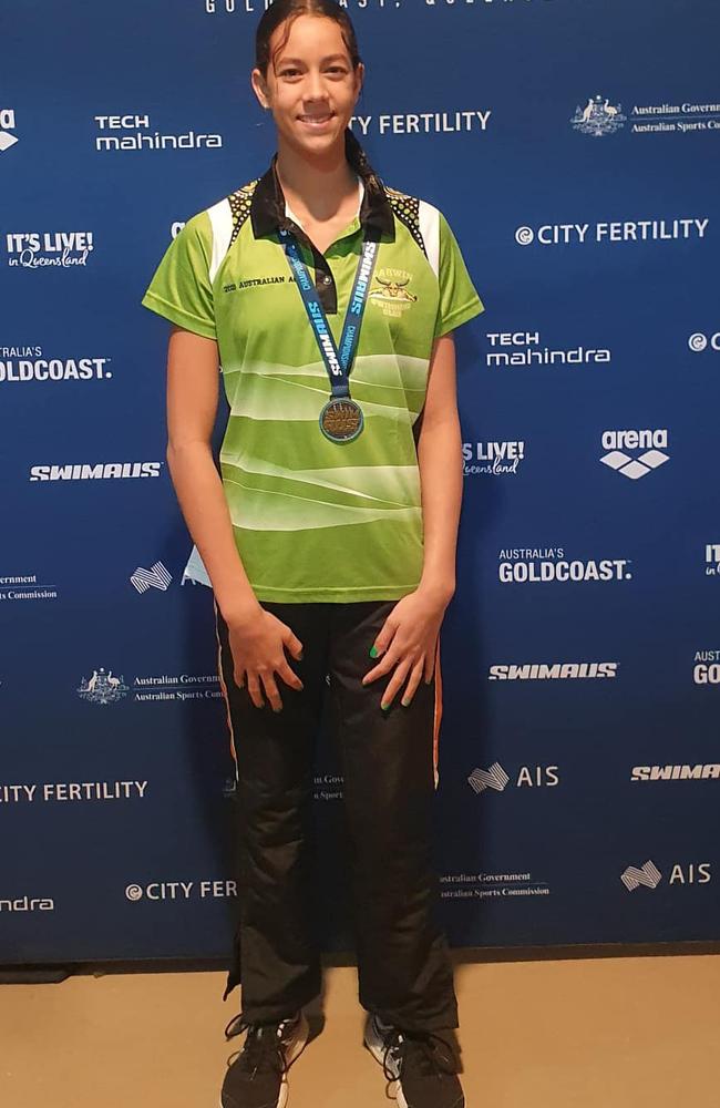 Territorian Macey Sheridan shocked the country claiming gold medals in the Australian Age Group Swimming Championships.