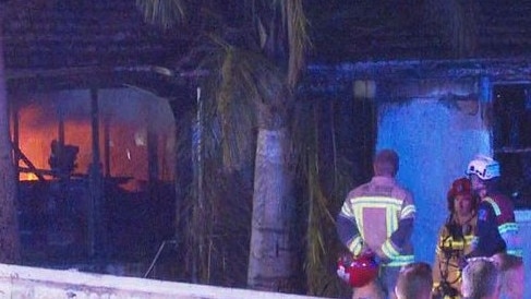 A woman and a child have died in a house fire in Sydney’s south west overnight. Picture: Nine