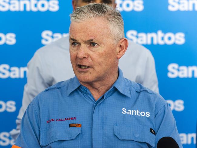 Santos CEO Kevin Gallagher at the Moomba carbon capture and storage plant in South Australia today. Picture - Supplied