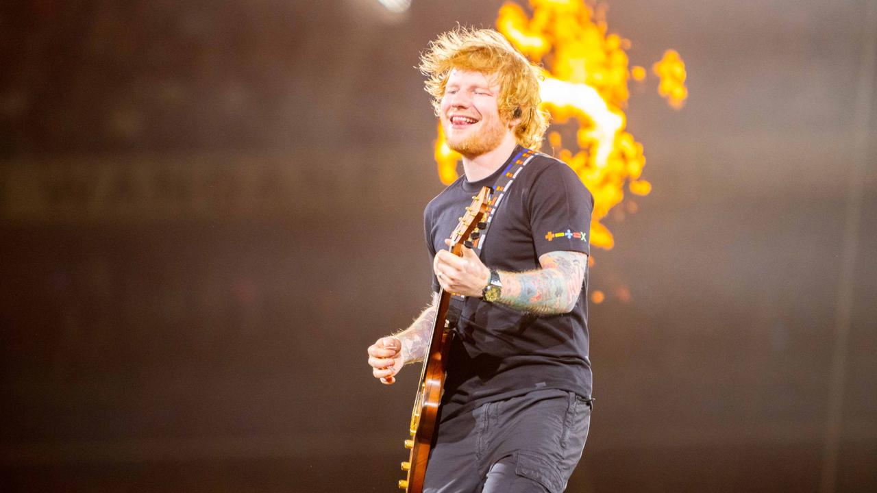 Ed Sheeran performs at Adelaide Oval.