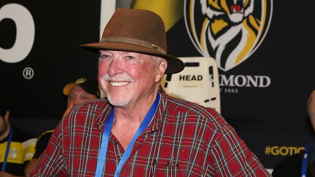 Rex Hunt in the Richmond rooms after a match in 2017, the club where he was a premiership player. Picture: Michael Klein