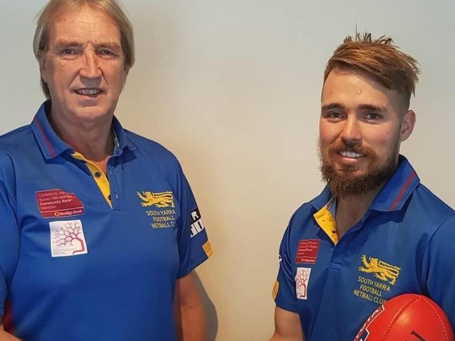 Darren Steghuis handed over the South Yarra coaching job to son Scott.