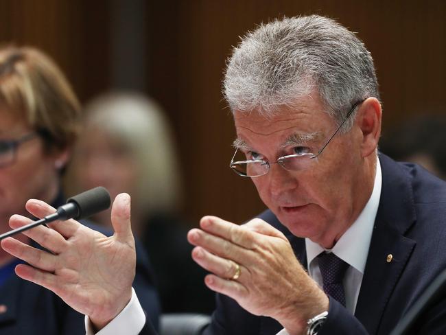 ASIO Director General of Security Duncan Lewis appearing at Senate Estimates at Parliament House in Canberra. Picture Kym Smith