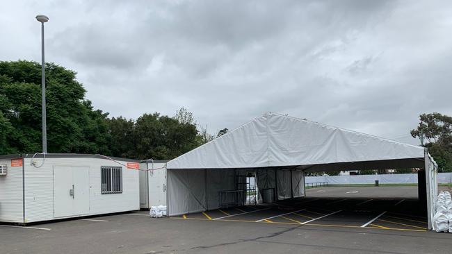 The set up for the new COVID-19 clinic in Riverstone. Picture: supplied