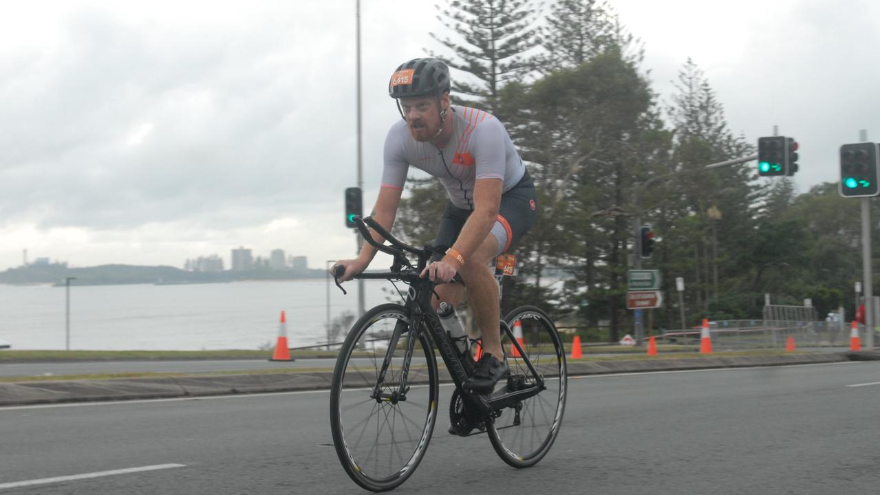 Action from the sprint event at the 2023 Mooloolaba Triathlon.