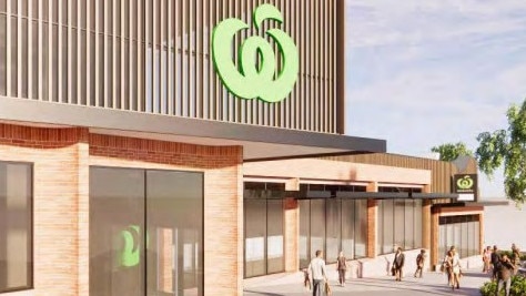 Renders for a proposed Woolworths supermarket in Springwood. Pictures: Nettletontribe Architects