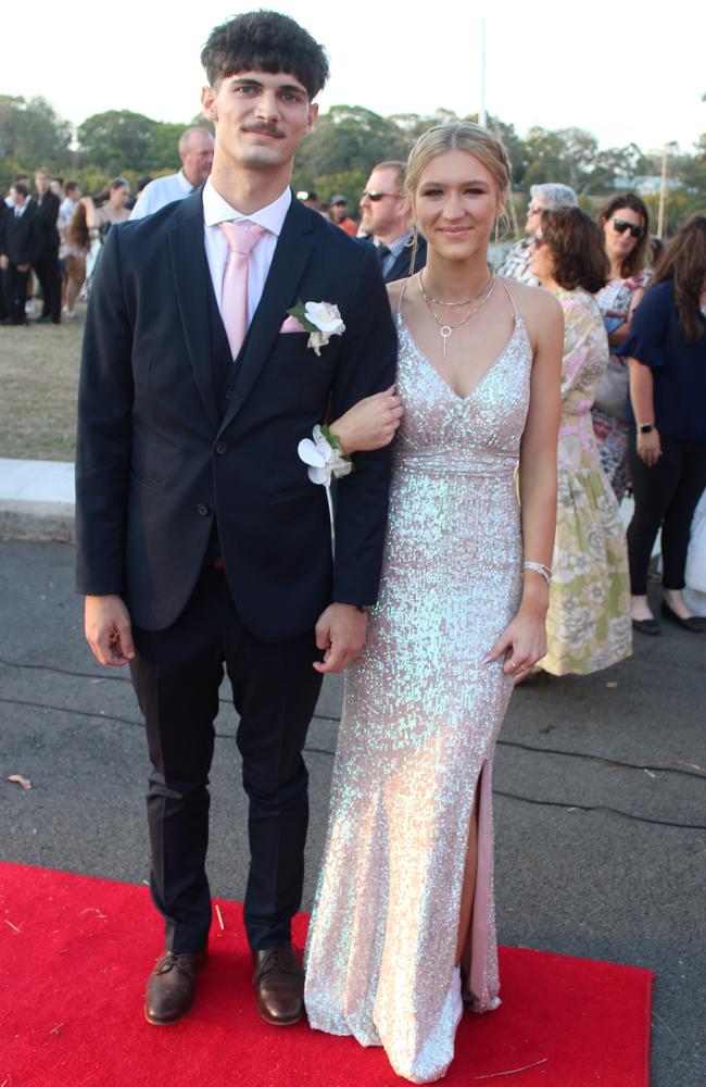 Mia Wochnik &amp; Axle Lange at the 2023 Gin Gin State High School Formal.