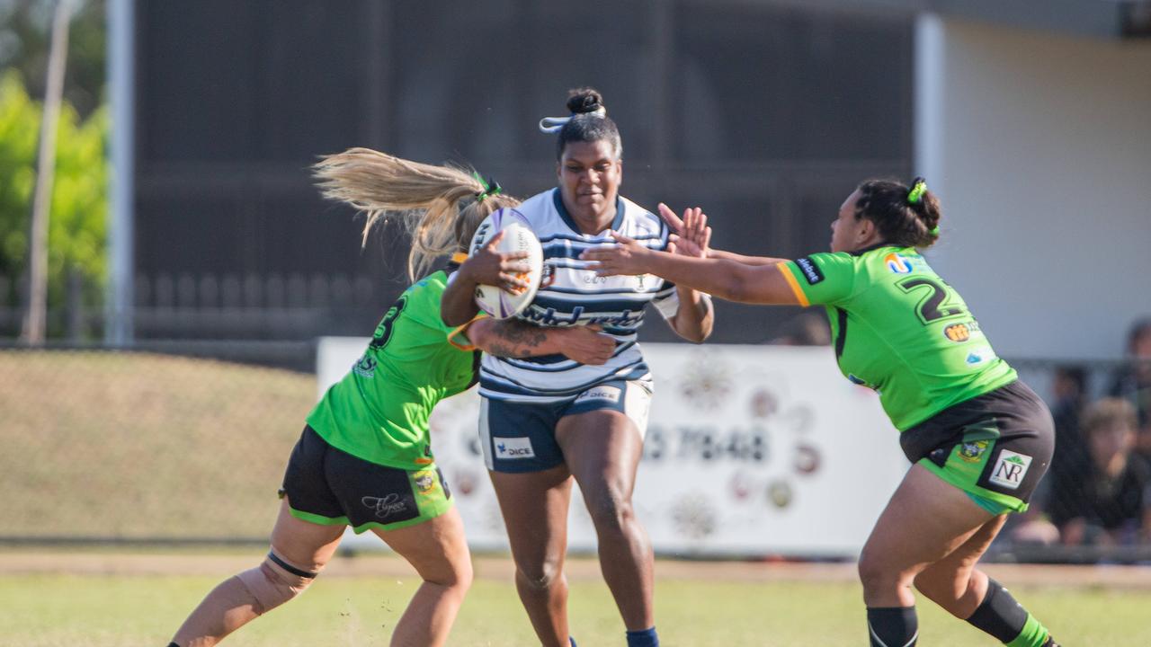 Ellie Niki as the Darwin Brothers take on the Palmerston Raiders in the 2023 NRL NT women's grand final. Picture: Pema Tamang Pakhrin