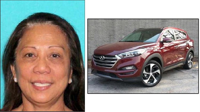 Former Gold Coast resident Marilou Danley (left), has been cleared by police of any involvement. Police were earlier searching for this car in relation to the shootings. Picture: LVMPD