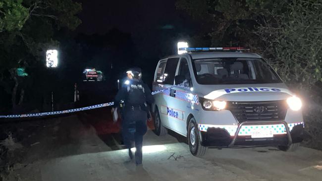 Queensland Police Service officers were called to bushland near Jaloonda Road in the Townsville suburb of Bluewater about 4.40pm Saturday after a passing fisherman found a woman’s body near the road. Picture: Daniel Shirkie