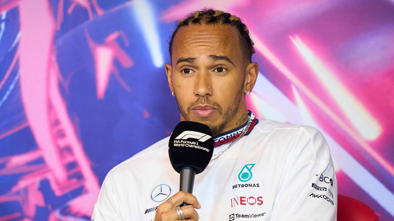 Lewis Hamilton is not a happy customer at the moment. (Photo by Geoff Robins / AFP)