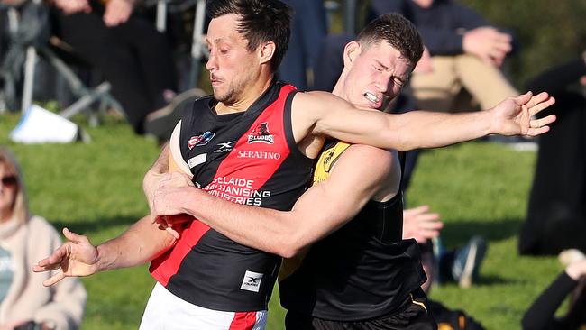 Kaine Stevens playing for West Adelaide in 2020. Picture: Sarah Reed